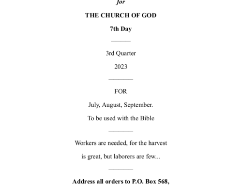 Lesson for September 30, 2023